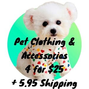 All Pet Clothing Outfits and Accessories on Sale Dog Cat Animal Shirts Dresses +